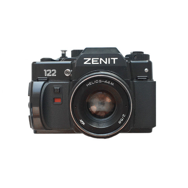 Zenit 122 SLR Film Camera with Helios 44M 2/58 Lens and Leather Case